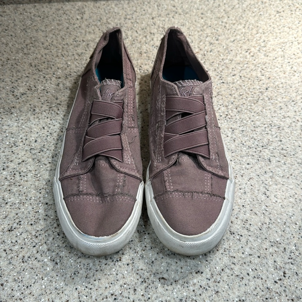 Purple sneakers